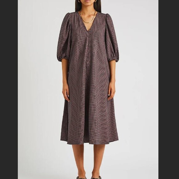 STINE GOYA Mavelin Dress Grid Pattern sz Small - Picture 3 of 5